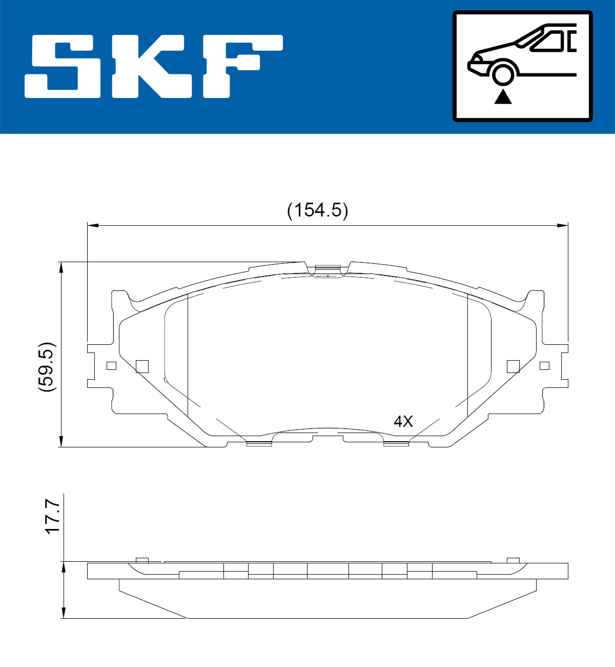 SKF VKBP 80684 Bremsbelagsatz, Scheibenbremse